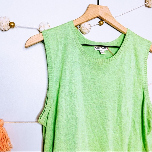 VINTAGE y2k preppy light green sweater vest - Picture 2 of 10